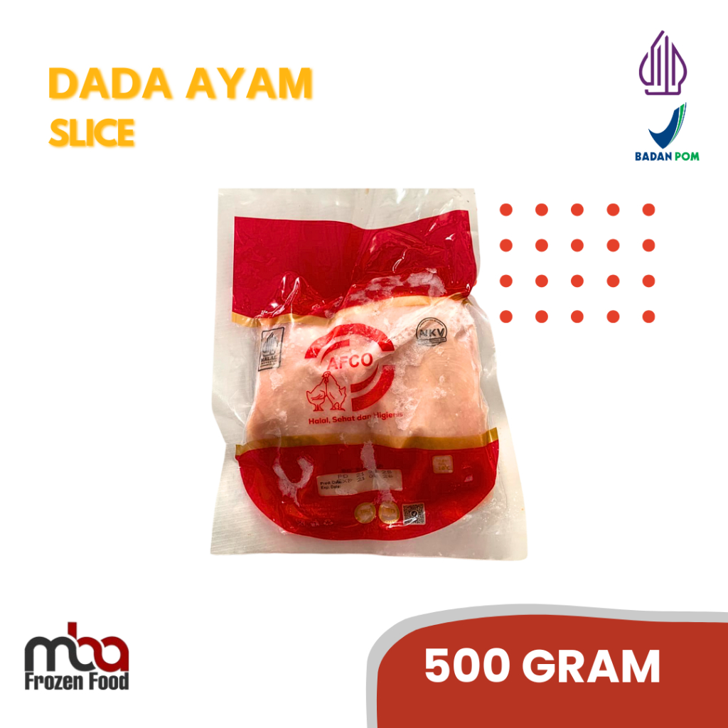 

Dada Ayam Slice 500Gram /Frozenfood /Nugget Ayam /Makanan Siap Saji /Makanan Beku /Ayam Goreng /Beku /Ayam Beku