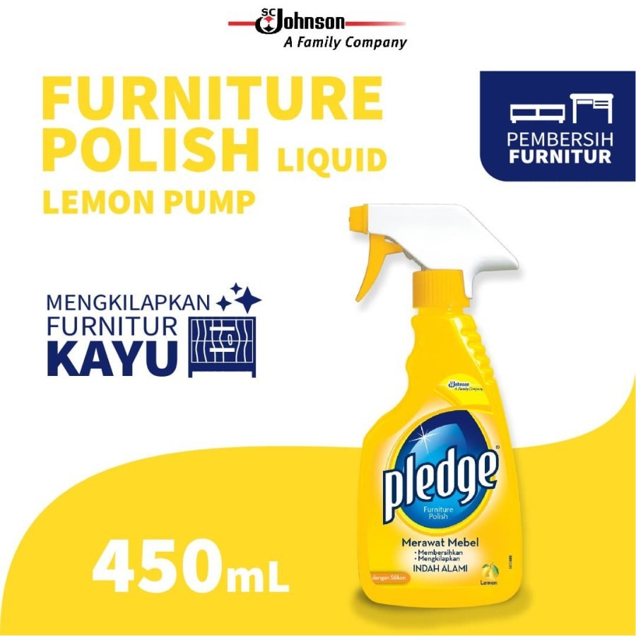 [oddsolshop] pekanbaru/Pledge Furniture Polish 450ml Lemon