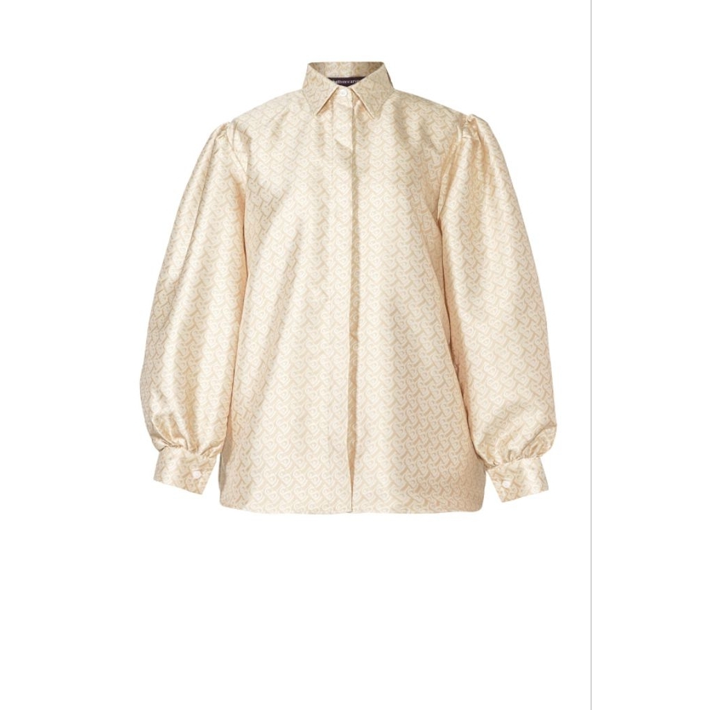 Buttonscarves Bimu Jacquard Puffy Shirt - Tan