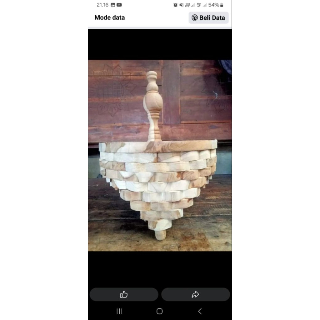 tebok pleci kayu jati uk23