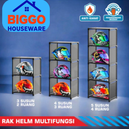 Rak Helm Multifungsi / Tempat Helm Multifungsi / Rak Helm Multiguna Portable / Rak Helm Portable