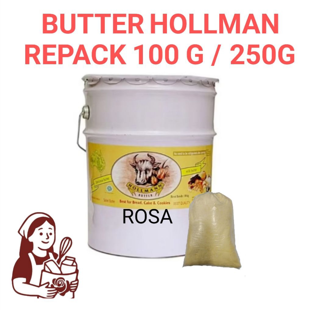 

Hollman Butter - Holman Repack 100 g & 250 g - Mentega Berkualitas untuk Aneka Kue dan Masakan