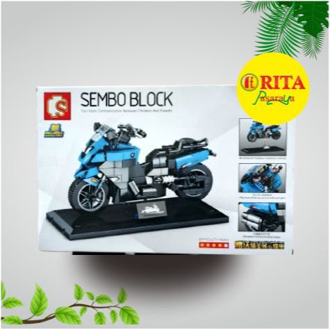 SEMBO BLOCK Rakitan Motor Polisi / Motor Sport – DIY Brick
