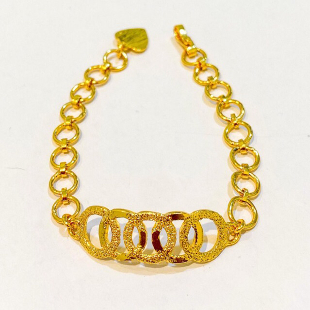 gelang audi coco viral Lapis Emas 24krt Crum Emas Muda 18gram gelang Cewek Replika Premium Gold