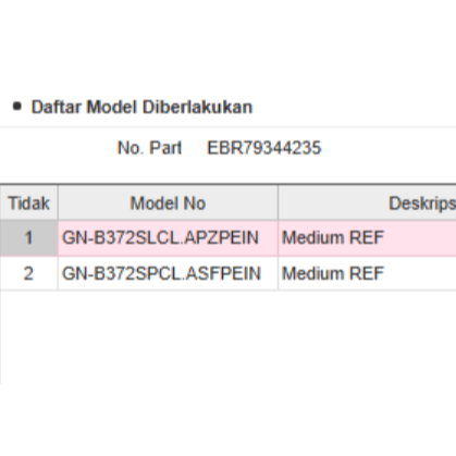 PCB MODUL MAIN KULKAS LG GN-B372SLCL ORIGINAL EBR79344235