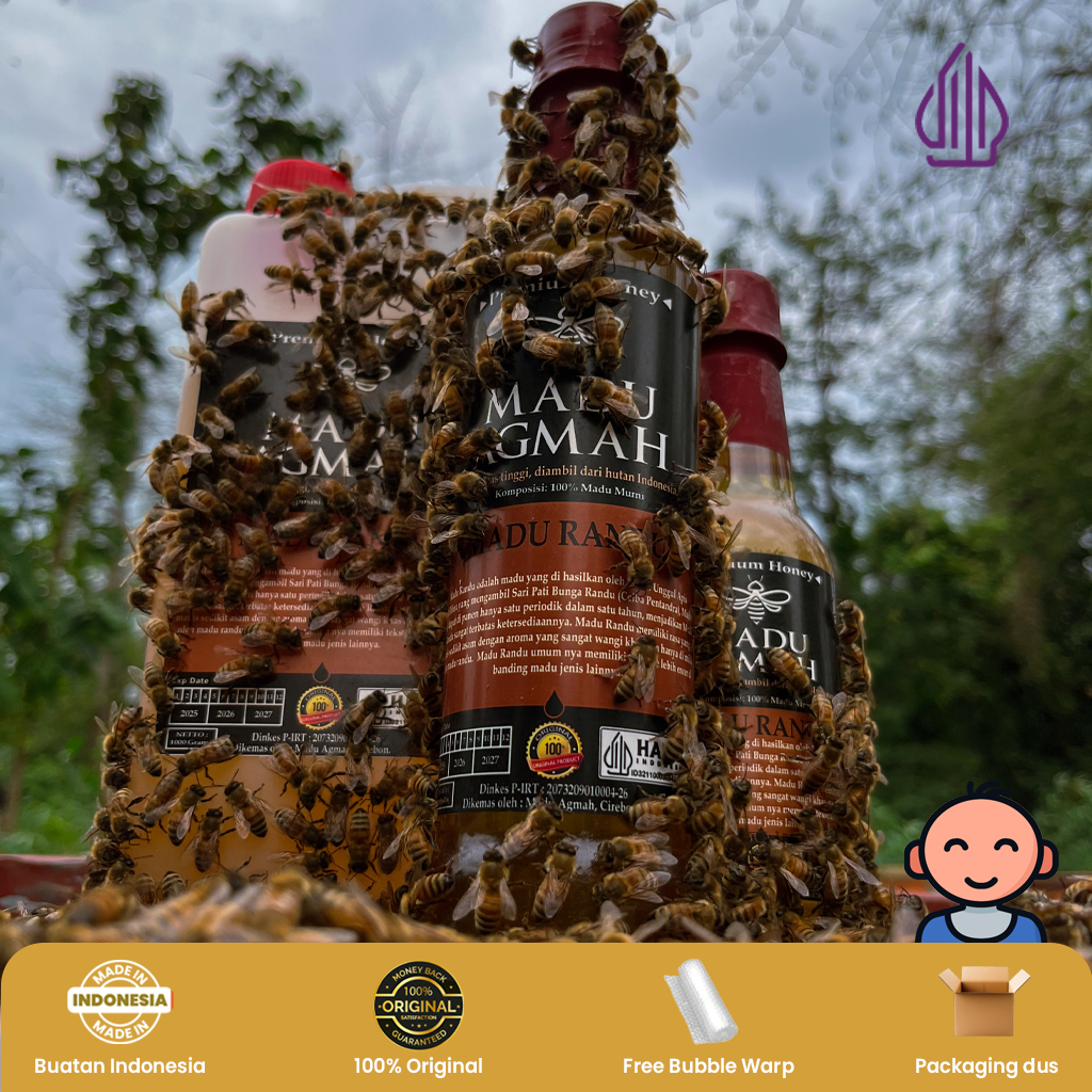

Agmah Honey Madu Murni Nektar Randu Asli 100% Pure Natural Alami Tanpa Campuran - Vitamin Anak