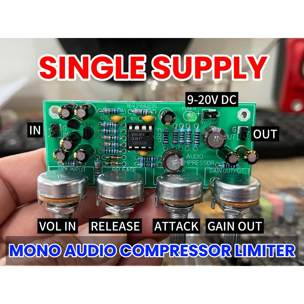 SINGLE SUPPLY KIT MONO AUDIO AUTO COMPRESSOR LIMITER