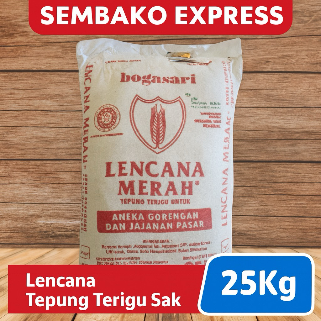 

Bogasari Lencana Merah Tepung Terigu 25 kg – Untuk Aneka Gorengan & Jajanan Pasar