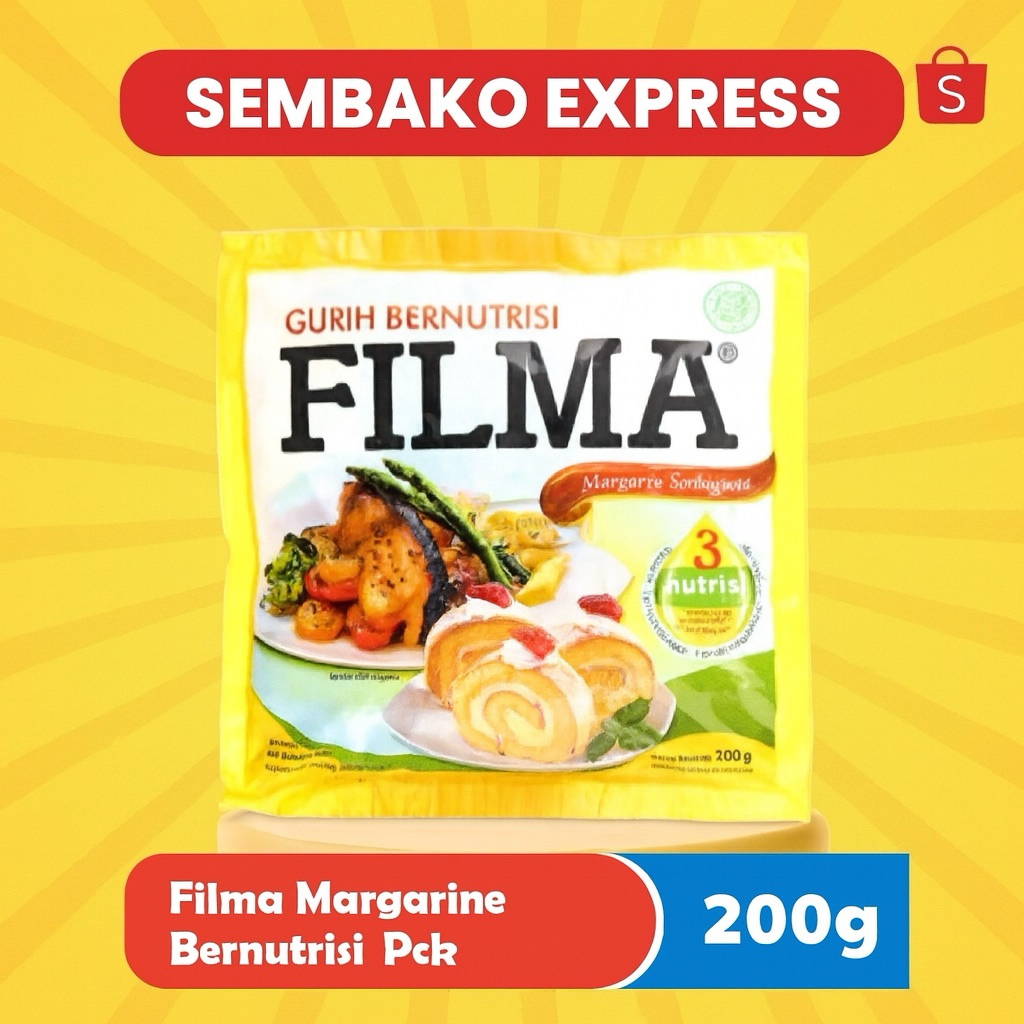 

Filma Margarine Bernutrisi 200 g – Gurih Lezat untuk Masakan & Kue