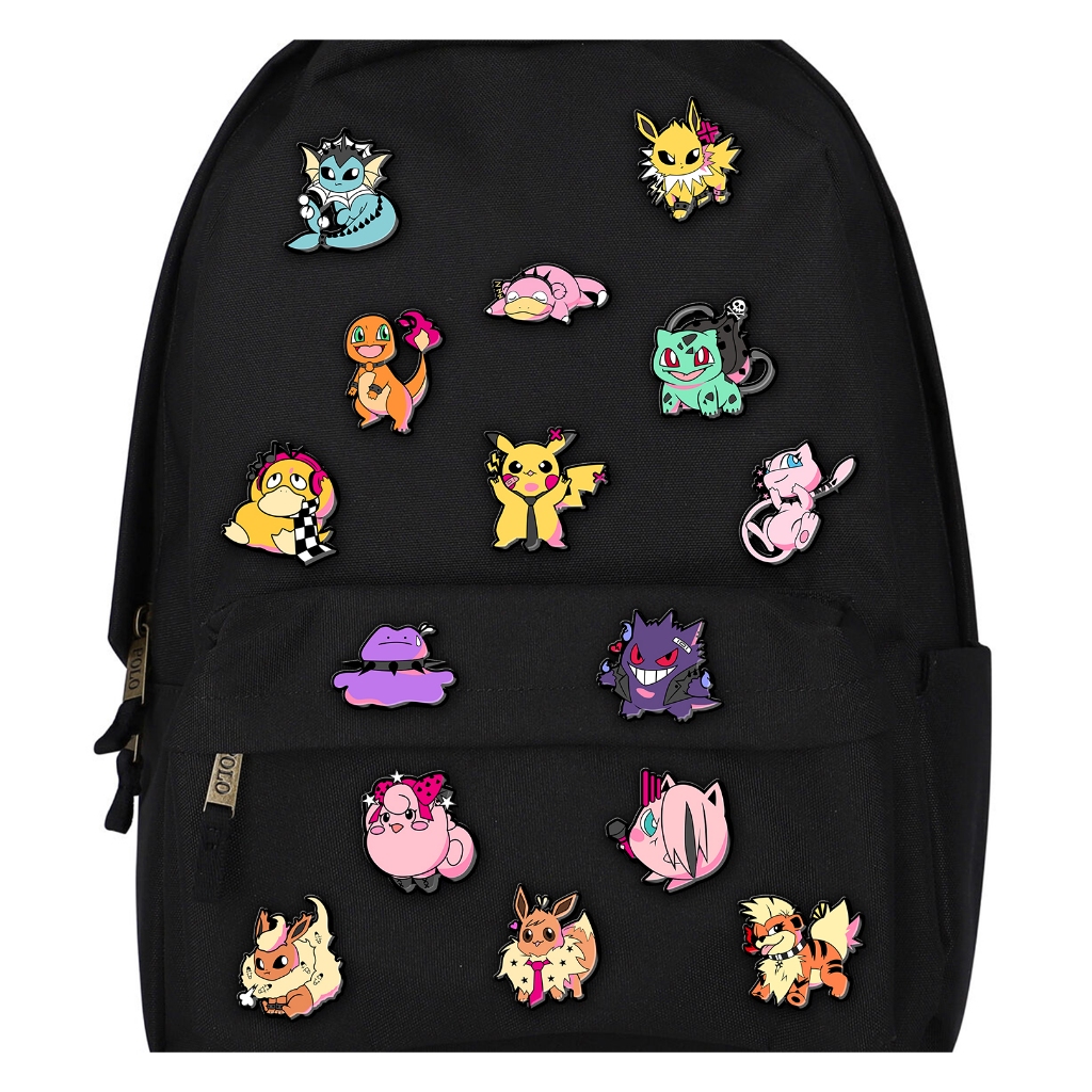 Pokemon akrilik pin & Jibbitz (enamel pin style) aksesoris tas, jacket, crocs