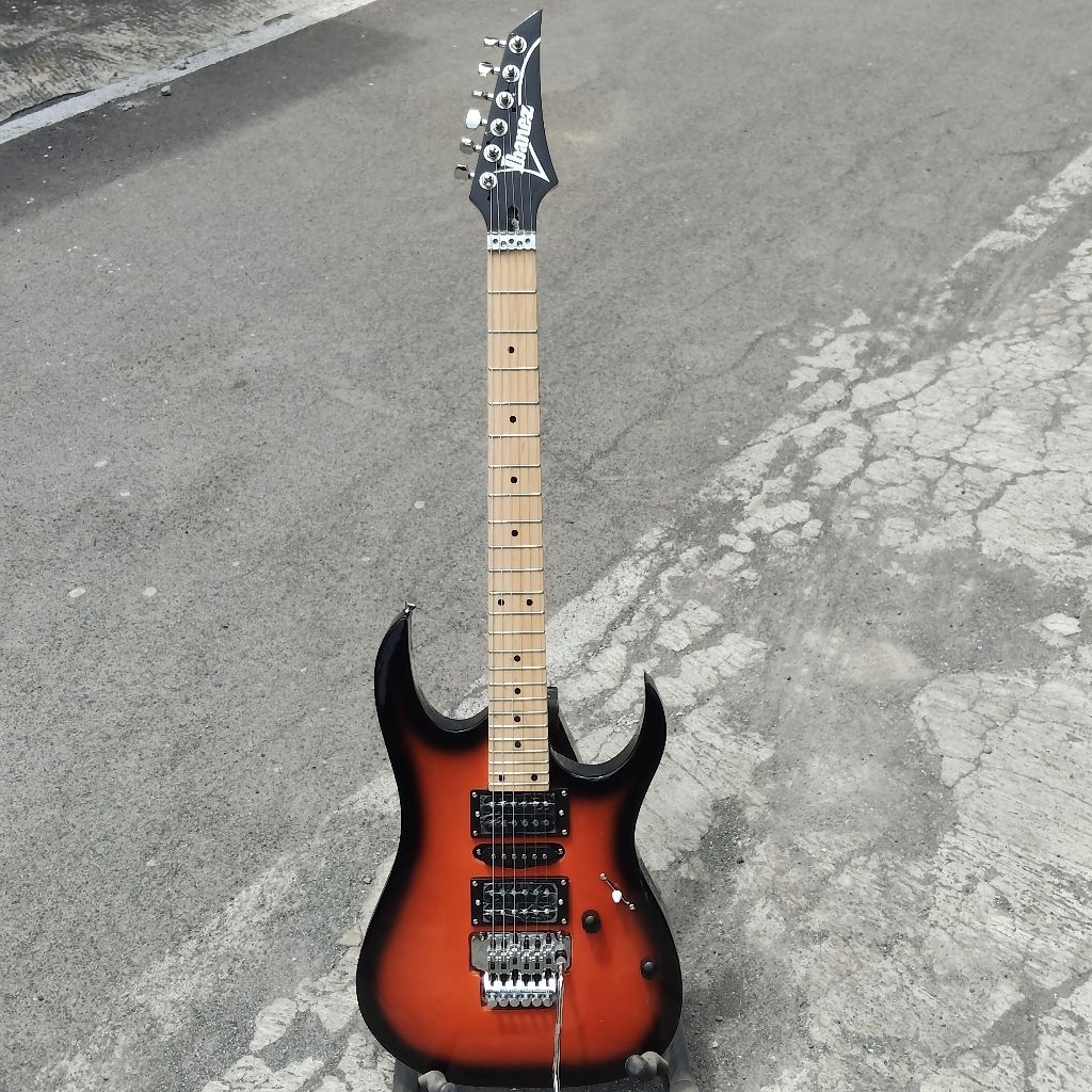 Gitar Elektrik Listrik Difergio Sunbrush Merah Updown Model Ibanez
