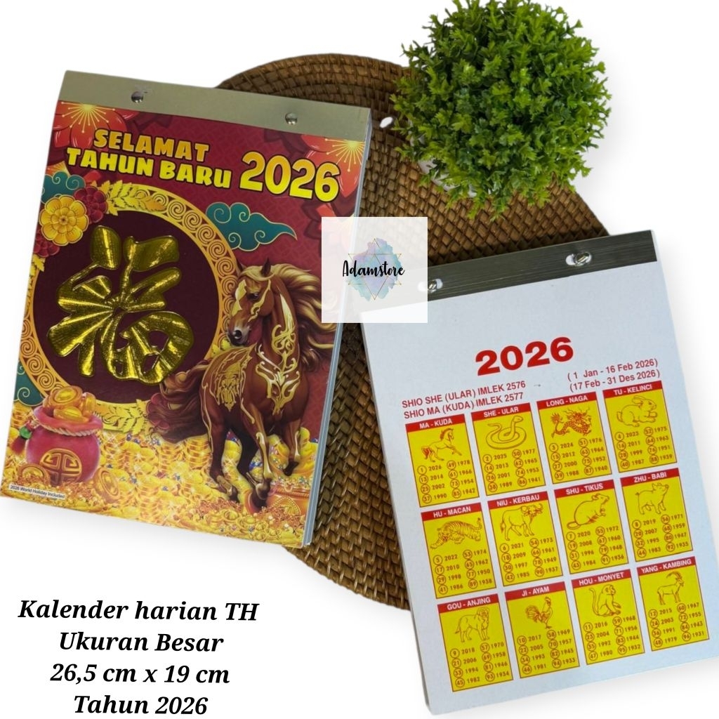 

Kalender harian Besar 2026 tanggalan harian TH Besar 2026