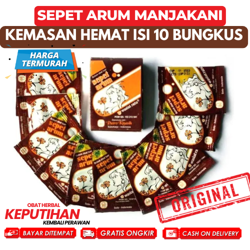 Sepet Arum Bubuk Cebok Wangi Original - 1 Kotak Isi 10 Sachet