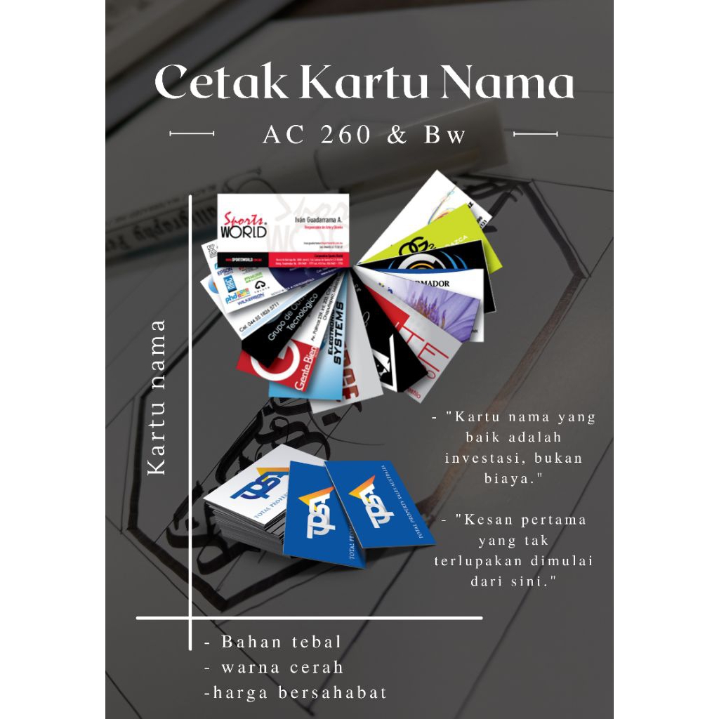

Kartu Nama 100 pcs free design