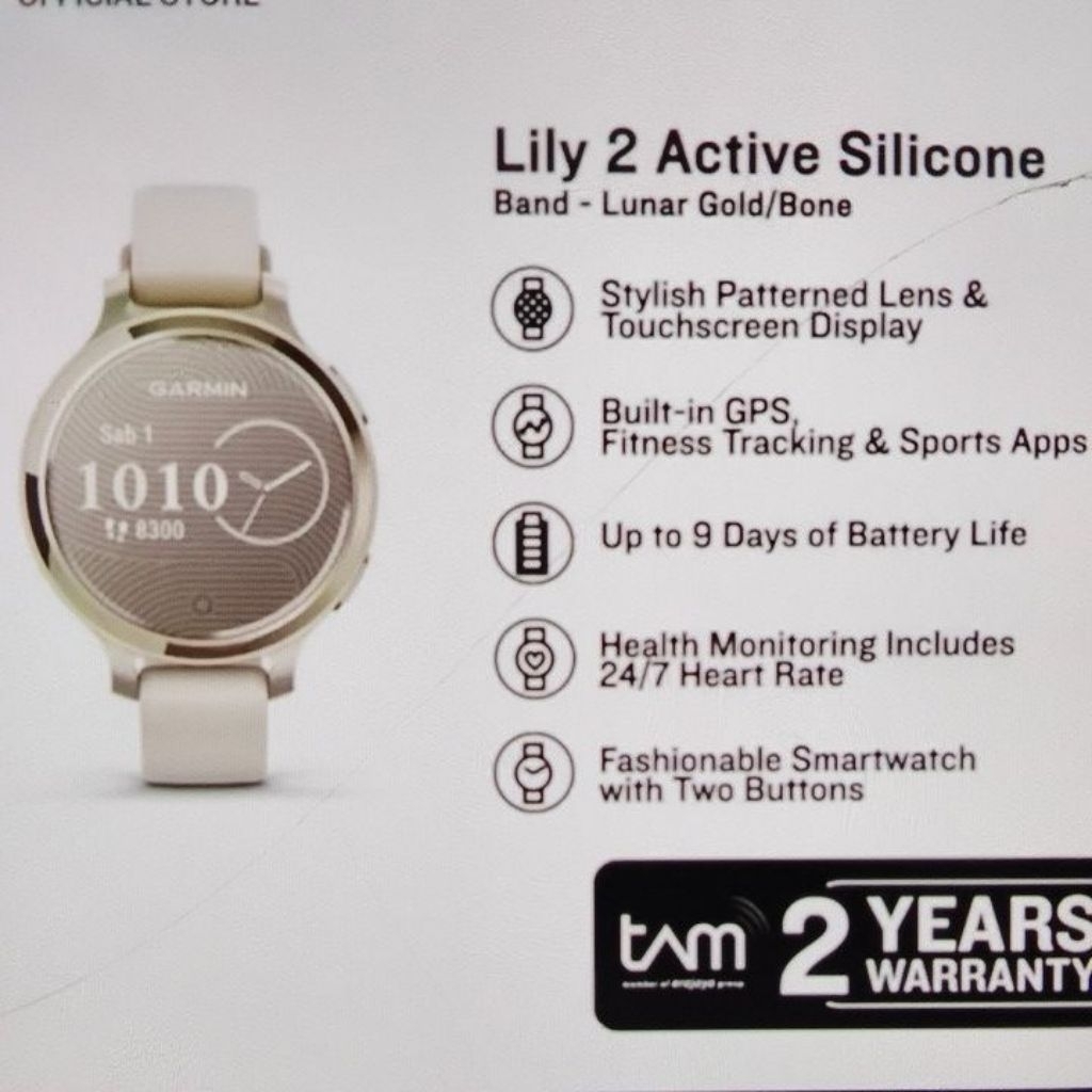 Garmin Lily 2 Active Smartwatch Elegan Untuk Wanita Aktif Dan Stylis