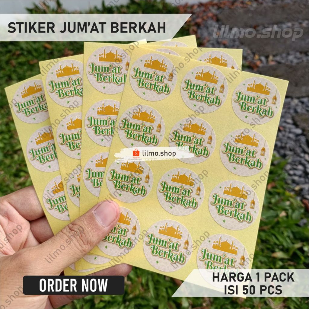 

(HARGA 1 PACK ISI 50 PCS) STIKER JUMAT BERKAH, STIKER JUMAT, STIKER SEDEKAH JUMAT