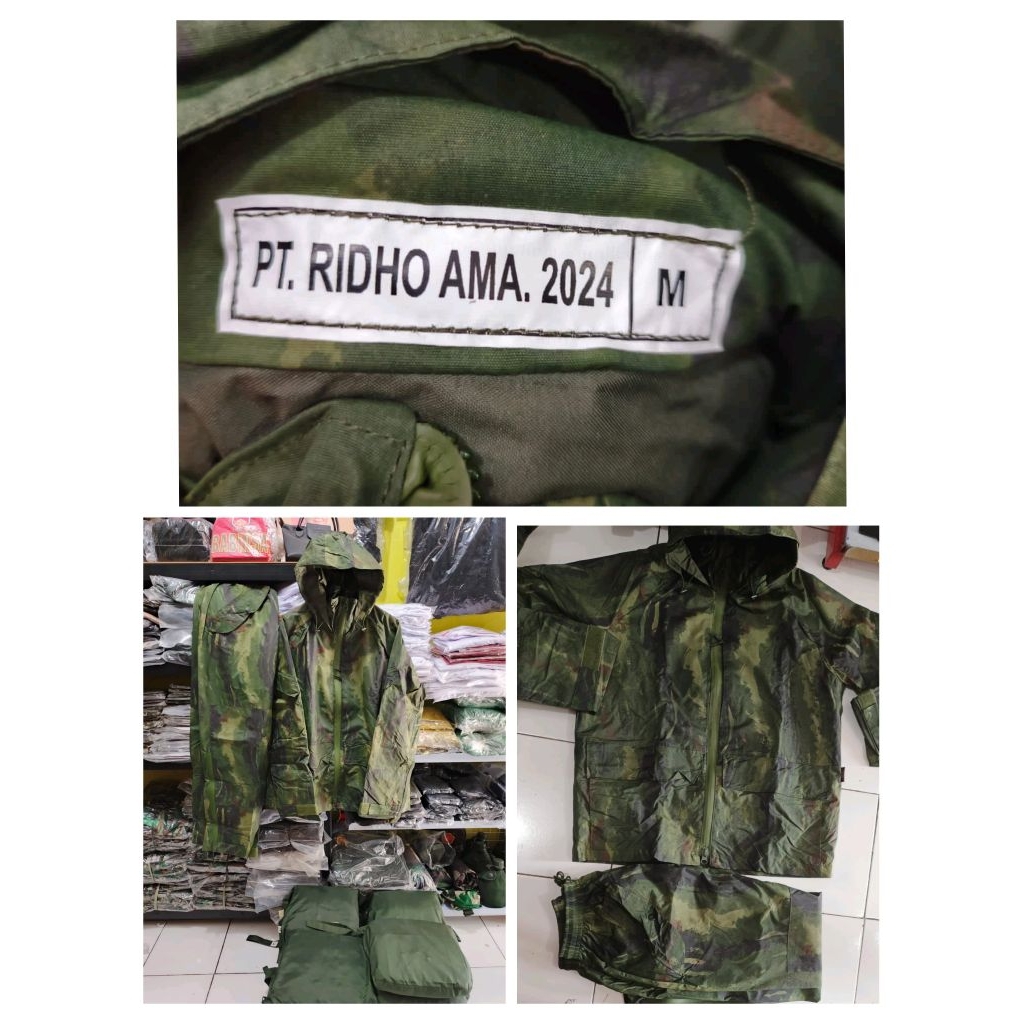 Jas Hujan semi jaket loreng habema jatah Rajawali