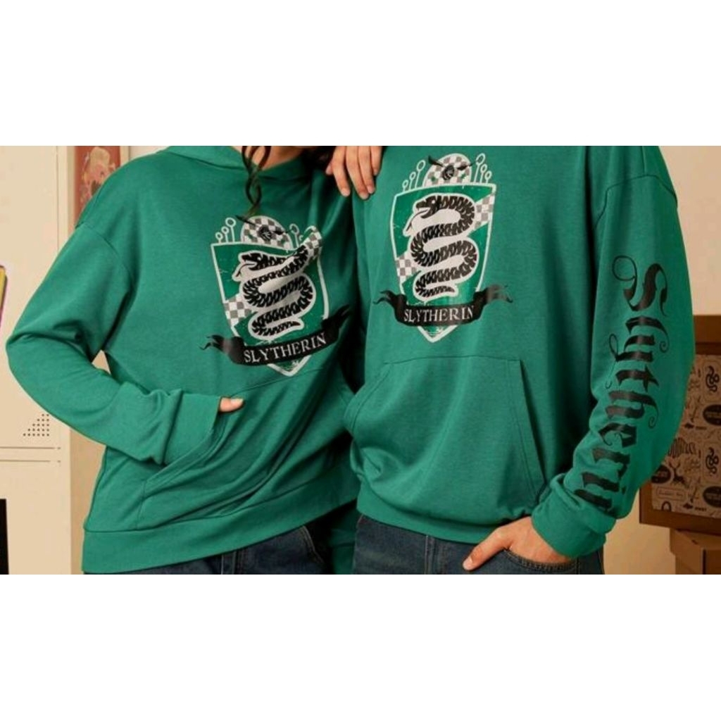 (Ready Stock) Hoodie, Jaket Slytherin Harry Potter x Shein