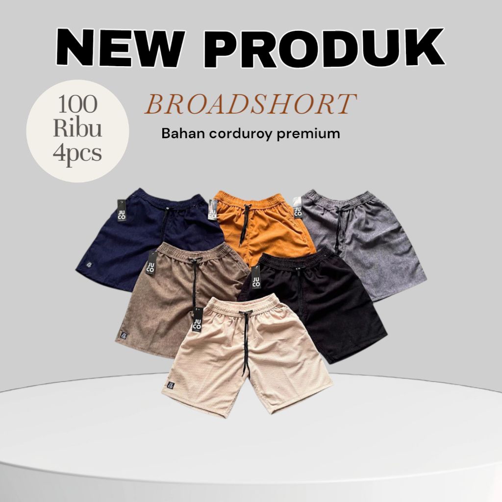 DISKON  Celana pendek polos pria boardshort celana pendek pria santai hitam