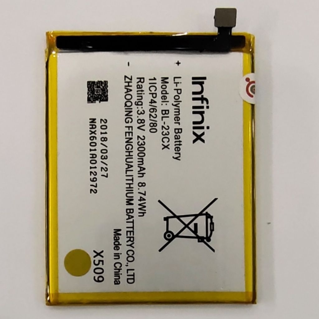 BATERAI INFINIX ZERO 2 X509 / BATRE INFINIX BL-23CX / BL23CX / BL 23CX  ORIGINAL BATTERY