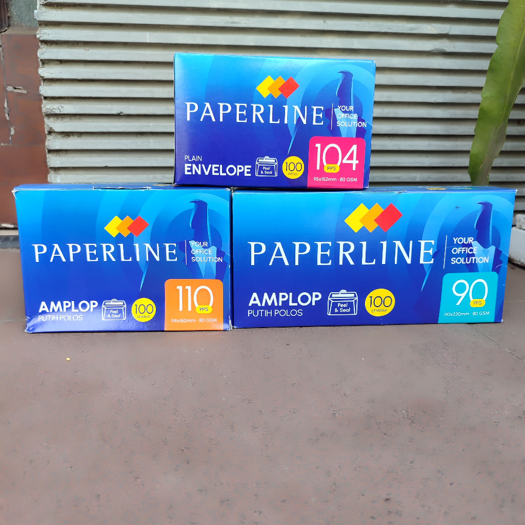 

Amplop Paperline 90 / 104 / 110 Putih Polos Isi 100 | Amplop Panjang / Untuk Surat Menyurat