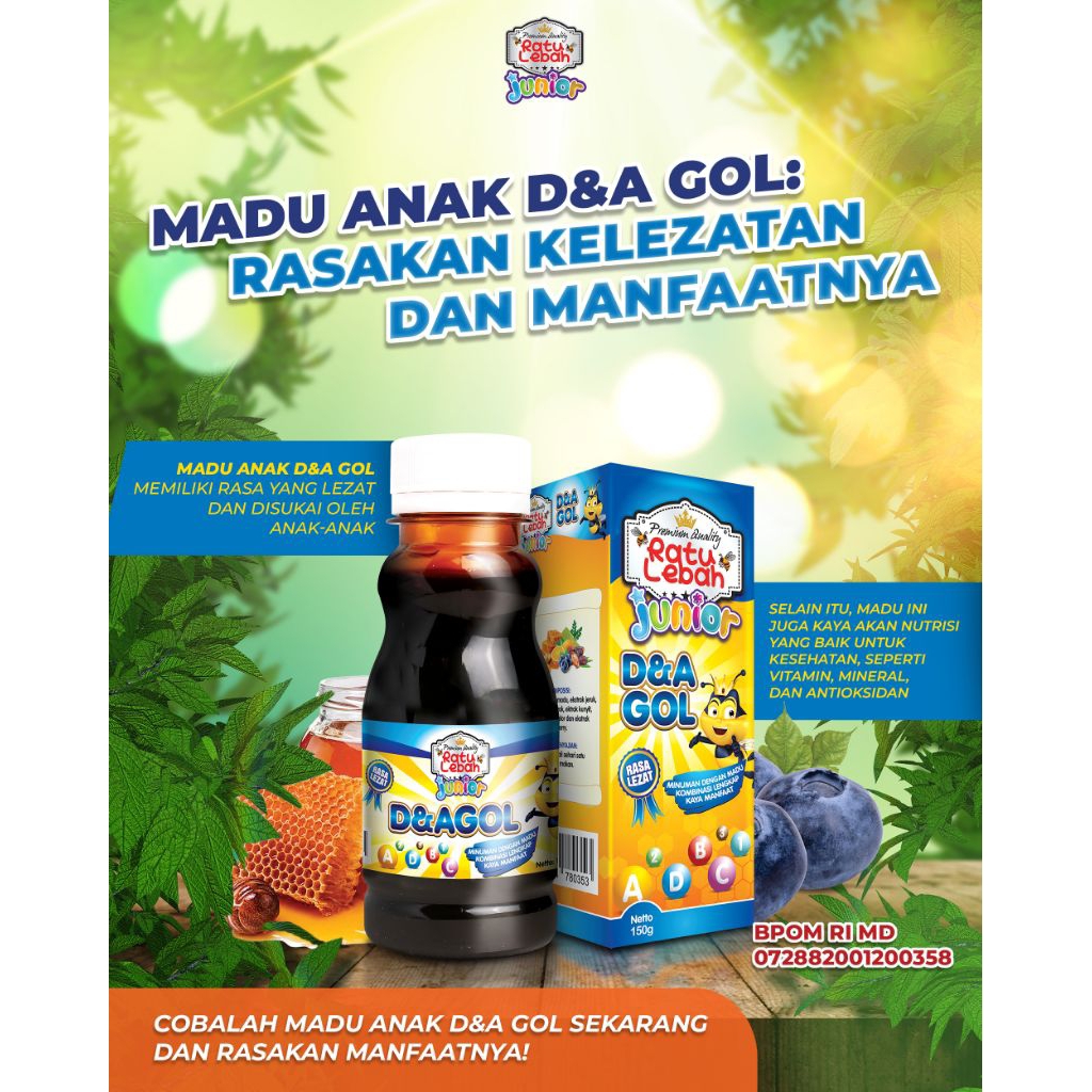 

RATU LEBAH JUNIOR MADU ANAK D&A GOL