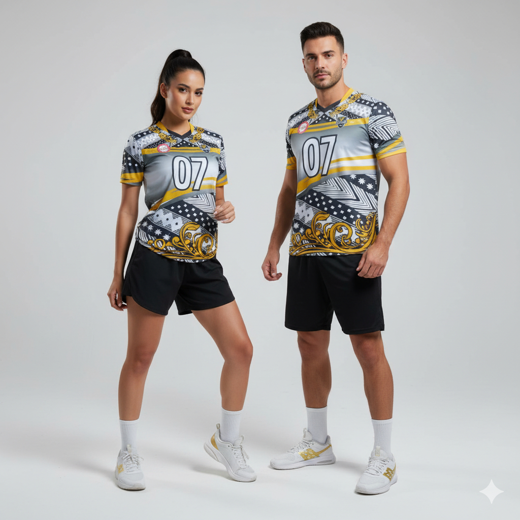 SPECS.21 Baju Kaos Jersey Atasan Wanita Batik Full Printing 3d Jersey Voli Cewek Set Size S-Jumbo