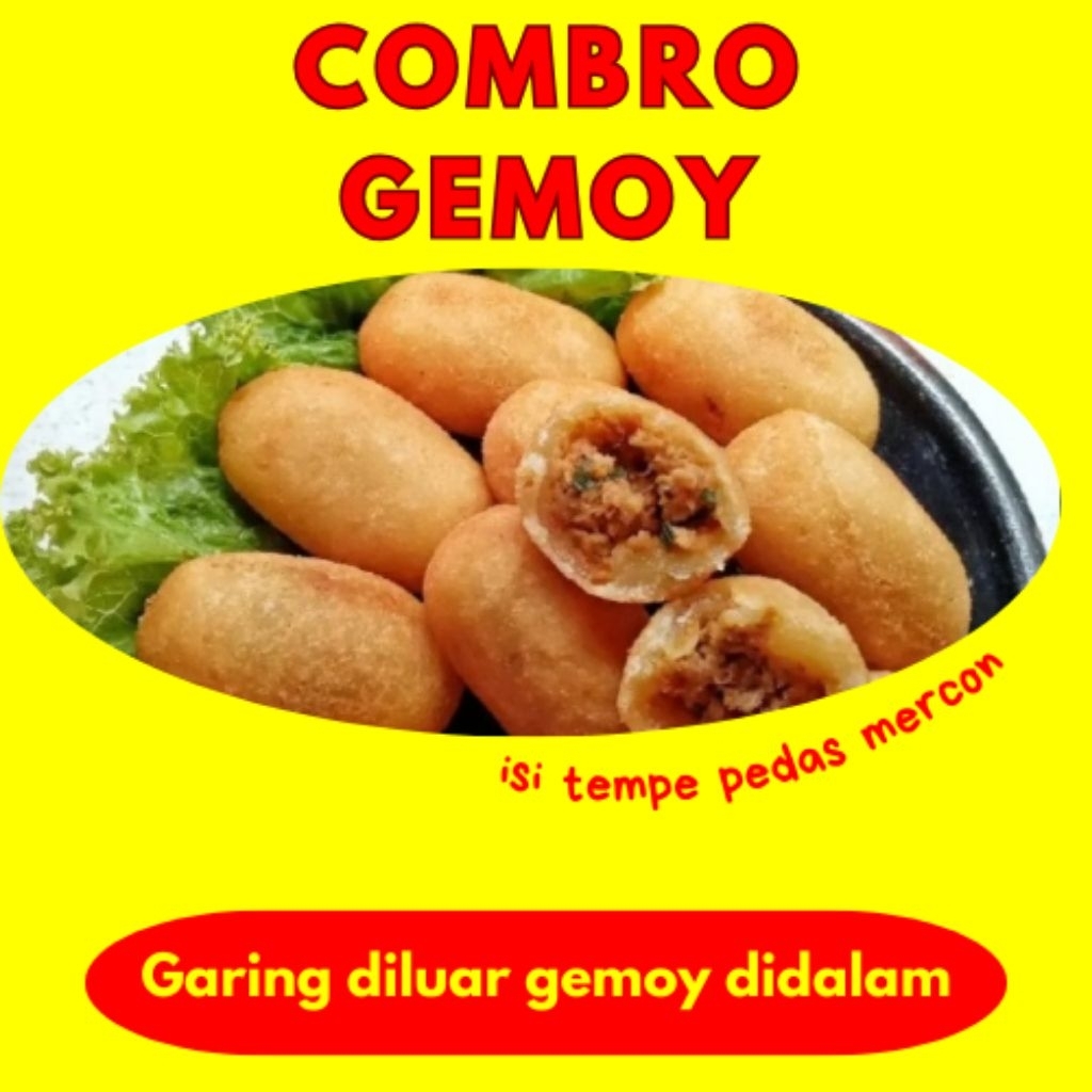 combro gemoy isi  sambel tempe kemangi pedas mercon isi 5pcs
