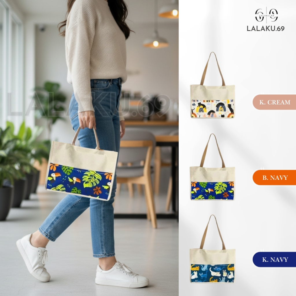 

LALAKU Tas wanita casual - tas jinjing - tas souvenir - totebag wanita - tas kado ulang tahun