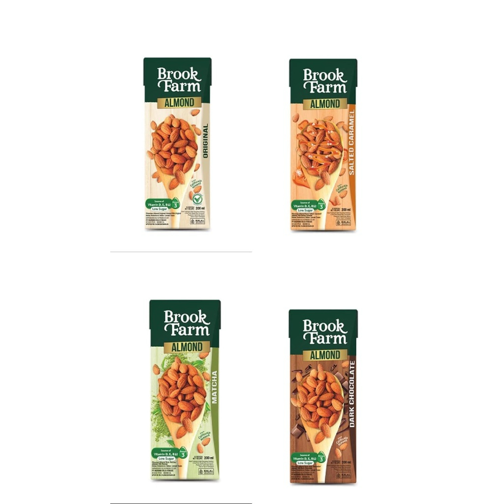 

BROOKFARM UHT ALMOND MILK / SUSU ALMOND 200ML (24PCS/1KARTON)S