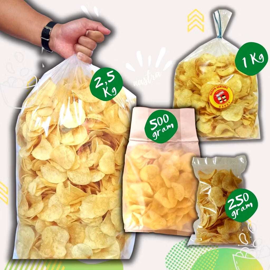 

Keripik Kentang keju /Termurah / Harga Pabrik / Garut / Kiloan / Keripik Curah / manohara