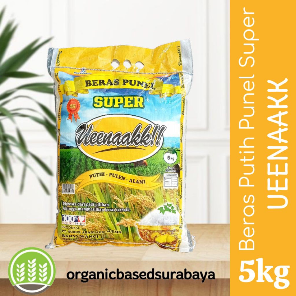 

Beras Putih Punel UEENAAKK Kemasan 5Kg