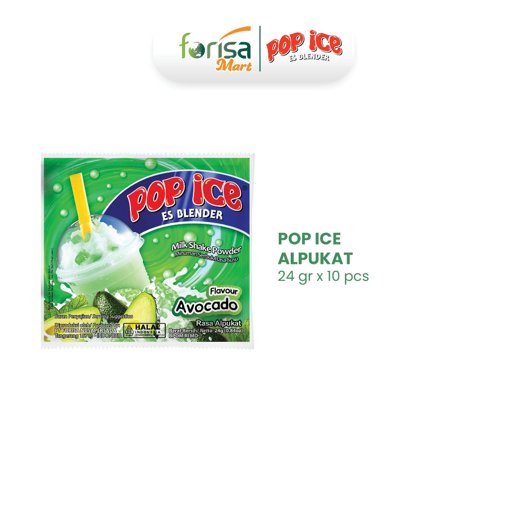 

Pop Ice Milk Shake Powder Alpukat 25gr Renceng - 10 Pcs