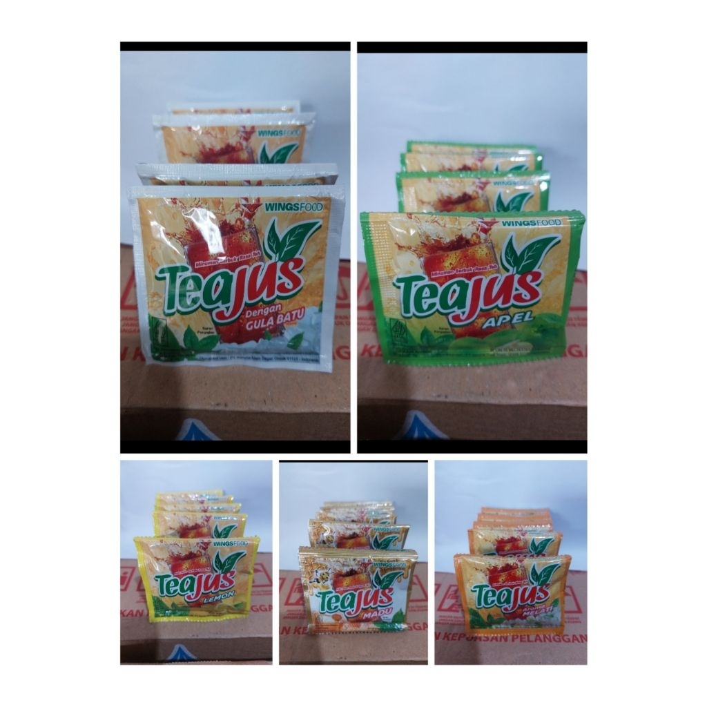 

TEA JUS Minuman serbuk ANEKA RASA 1 renceng isi 10 Sachet