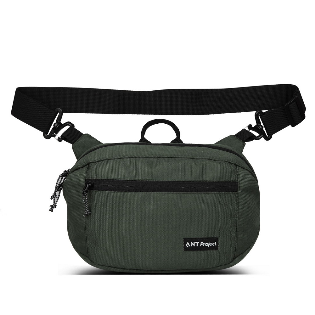 Rubyshop.id - Tas Slingbag Hijau Army - Tas Selempang Besar Pria Wanita Banyak Slot