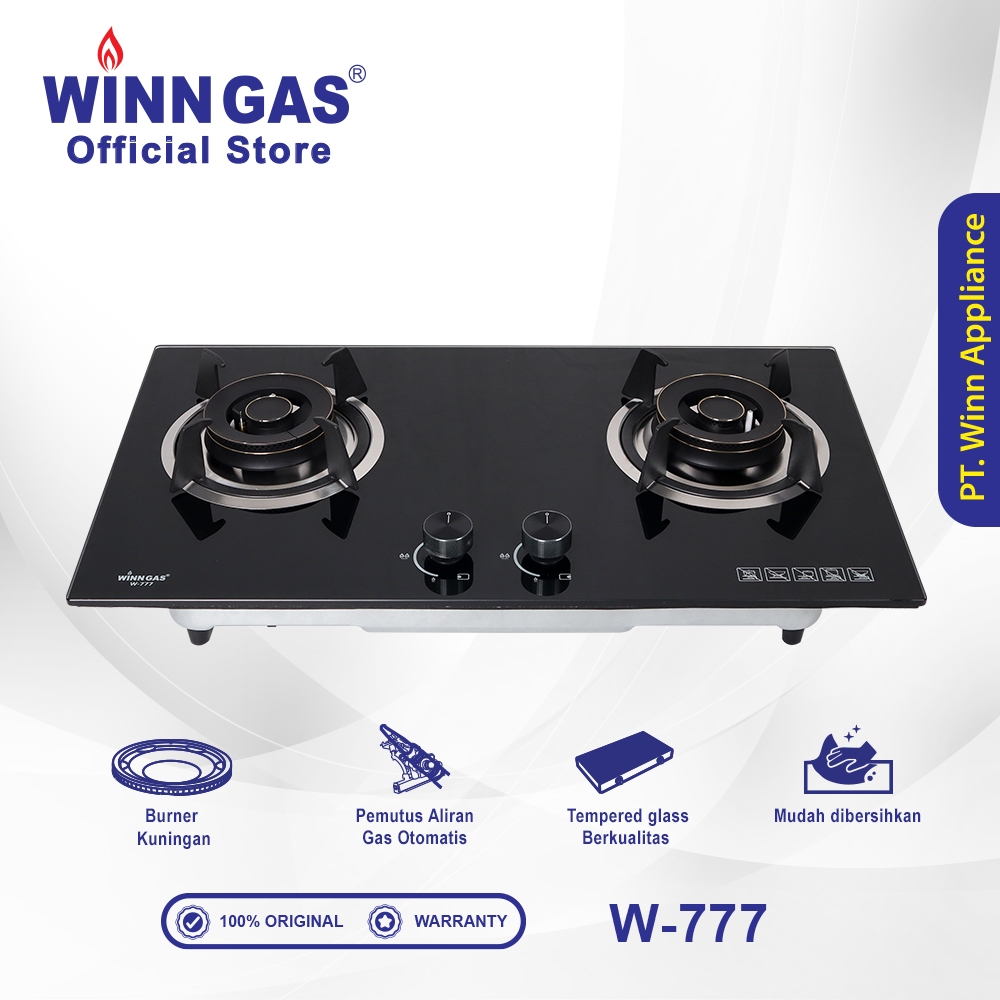 WINN GAS Kompor Gas Tanam W-777 Kompor Tanam 2 Tungku W777