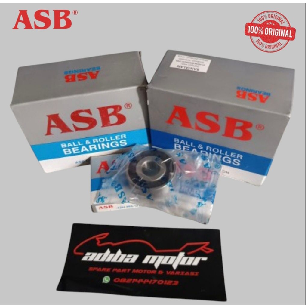 [Ready COD] Bearing asb 6301 2RS-15MM Original 1pack isi(10)