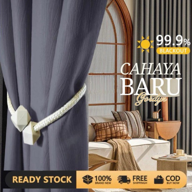 GORDEN BLACKOUT IMPORT TEBAL ZIA SERAT KAYU GORDEN PINTU GORDEN JENDELA