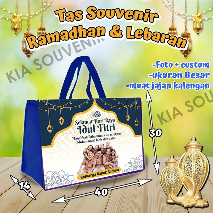 

Tas Lebaran Idul Fitri Murah Custom Nama Foto | goodiebag Lebaran | hampers idul fitri / paper bag
