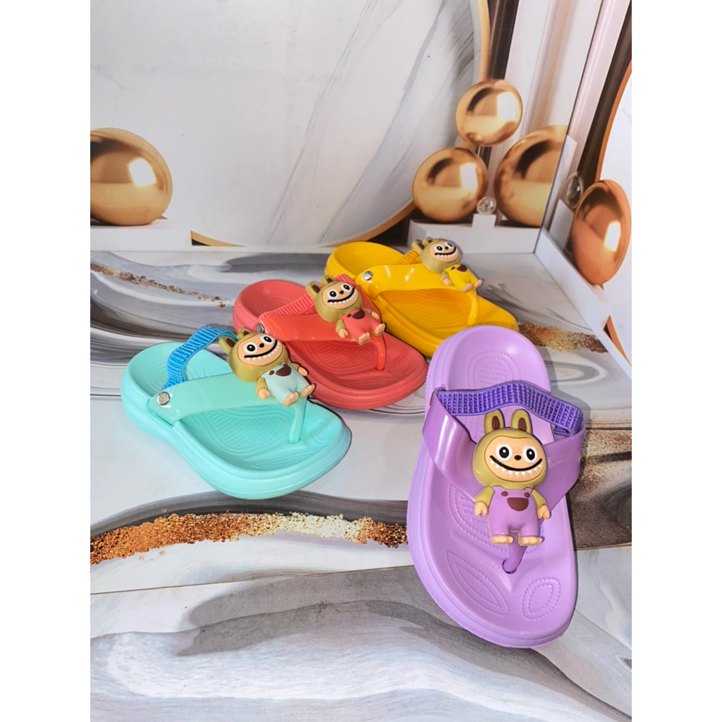 SANDAL JEPIT LABUBU ANAK BALITA PRE WALKER MOREGO 8806 TALI BELAKANG BAHAN KARET ANTI SLIP