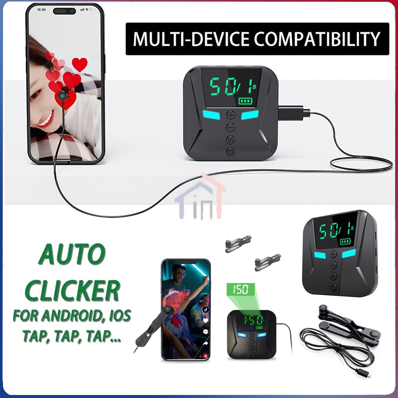 【COD】Auto Clicker Alat Tap Tap Layar Untuk Smart Phone Multifunctional Layar Ponsel Klik Otomatis Au