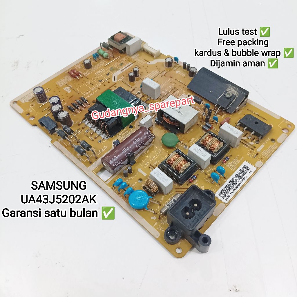 Psu SAMSUNG UA43J5202 UA43J5202AK power supply suplai tv mesin tv led regulator