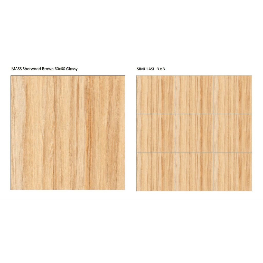Keramik Ukuran 60x60 Motif Kayu Glossy