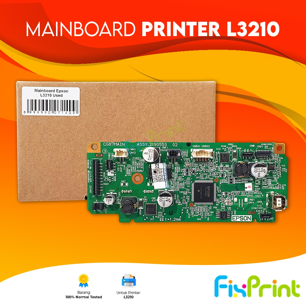 Mainboard Printer Epson L3210, Motherboard L3210 Part Number 220855001 USED