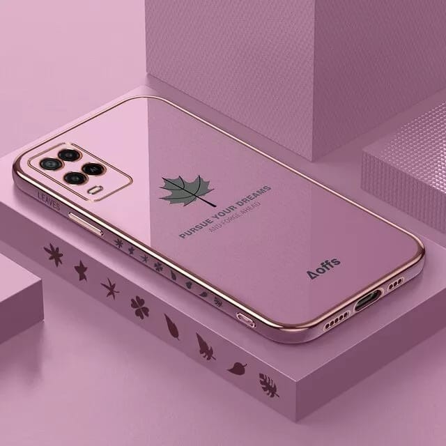 Promo Case Maple Oppo A54 4G Softcase Silicon Electro Plating Casing Mewah + Tali