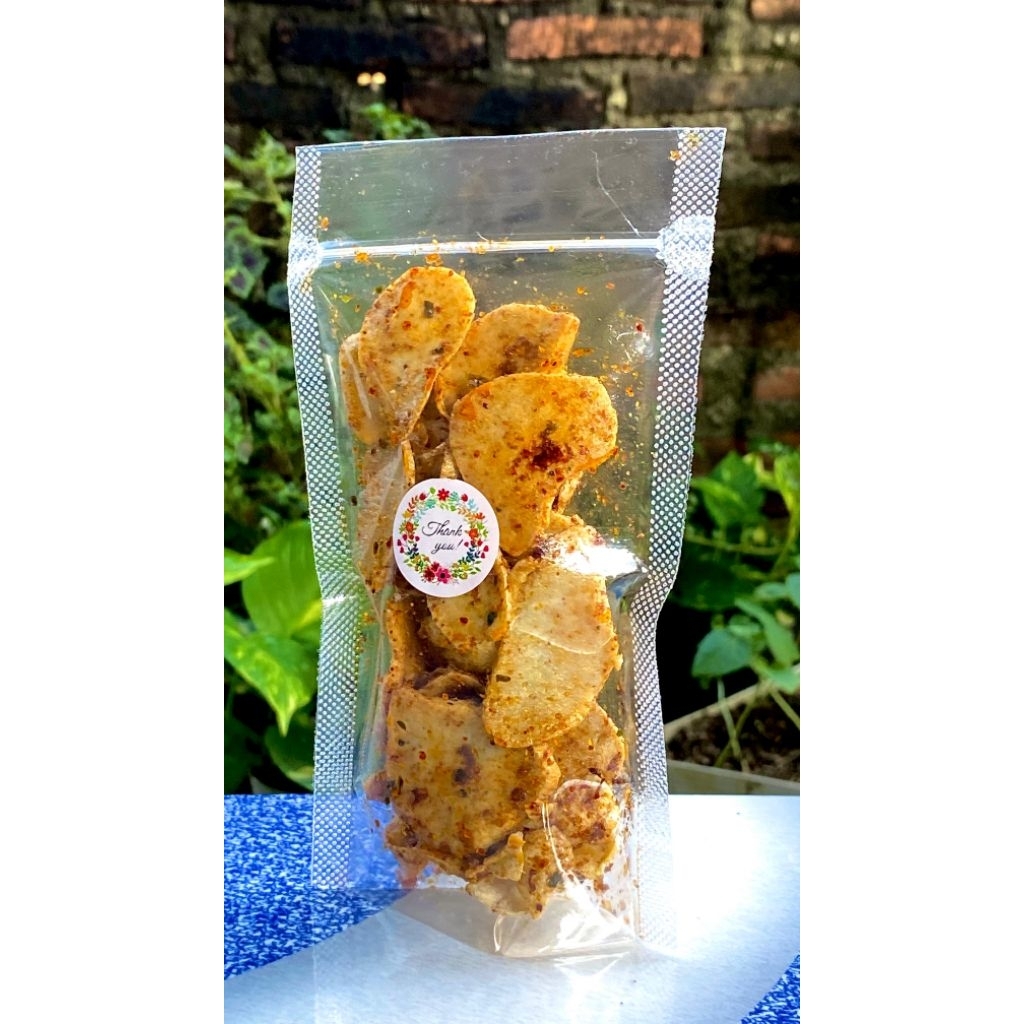

basreng keripik rasa original,pedas daun jeruk