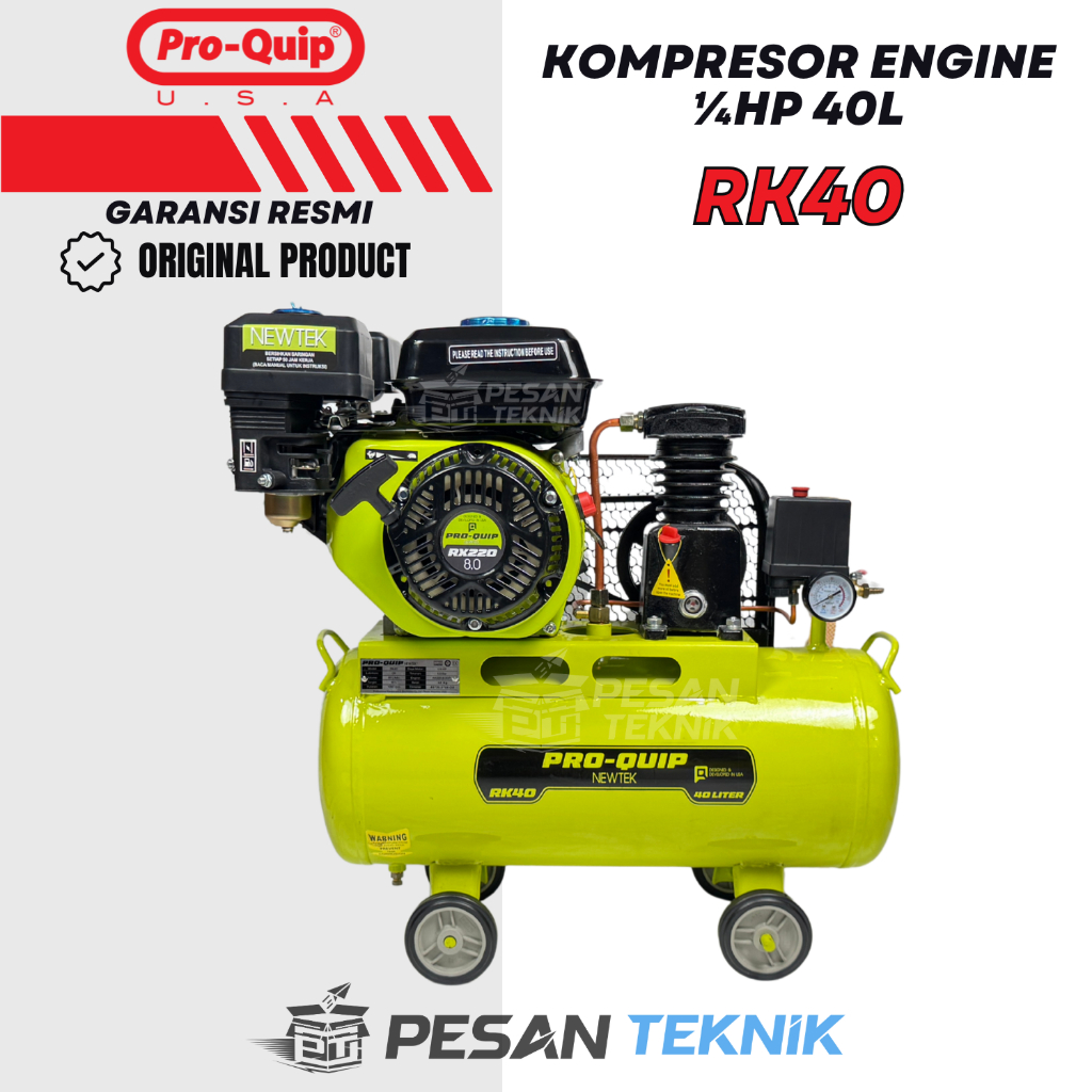 Mesin Kompresor Angin Air Compressor Engine 1/4HP 40Liter RK 40 ProQuip RK40