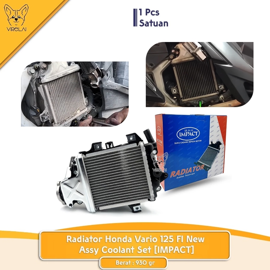 Radiator Honda Vario 125 FI New / Vario 110 Assy Coolant Set [IMPACT]