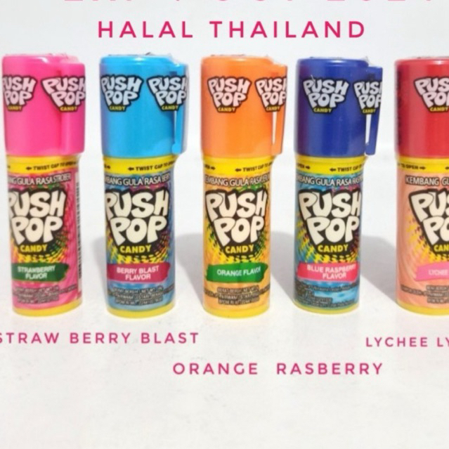 Permen Push Pop / Permen Bentuk Lipstick / Push Pop Fruit Candy 14g VIRAALLL ORIGINAL