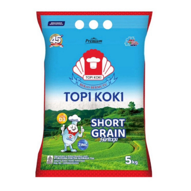 

Beras Topi Koki Short Grain 5 Kg Premium Pulen